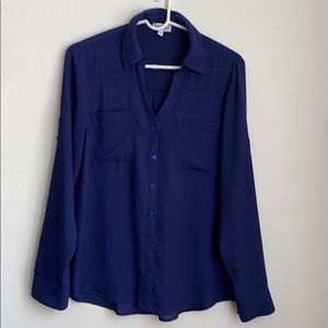 Express Navy Blue Long Sleeve Portofino M